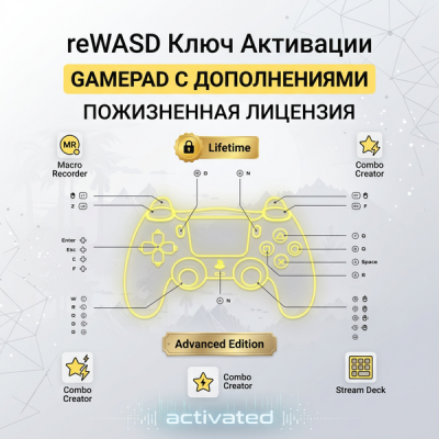 reWASD ключ активации Gamepad с дополнениями пожизненная лицензия Advanced edition