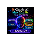 Аккаунт Claude AI Pro, Max 5x, Max 20x — Fable 5.1, Opus 5 | Готовые аккаунты с полной гарантией