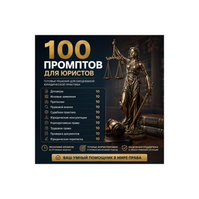 100 промптов ChatGPT для юристов — AI Lawyer Pro 2026: документы, анализ
