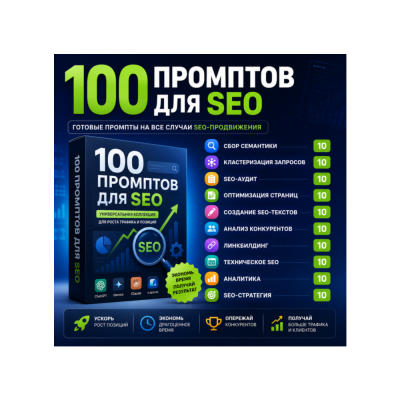 100 промптов ChatGPT для SEO — AI SEO Pro 2026: сайты, трафик