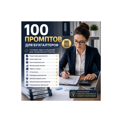 100 промптов ChatGPT для бухгалтеров — AI Accountant Pro 2026: отчеты, учет