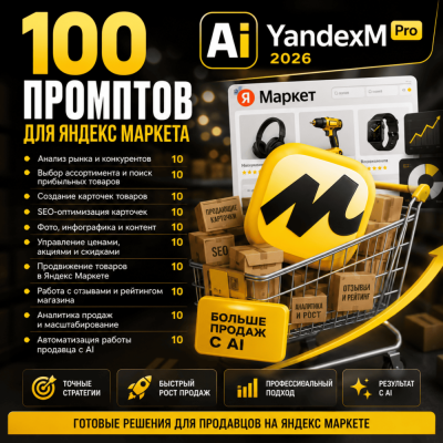 100 промптов ChatGPT для продаж на Яндекс Маркете — AI YANDEX MARKET Pro 2026