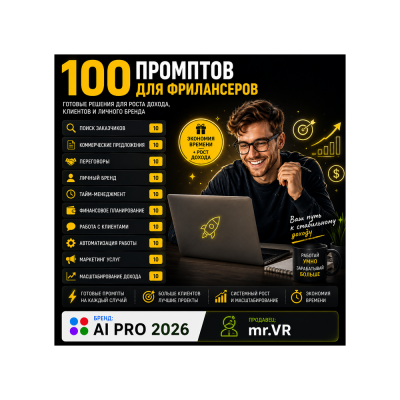 100 промптов ChatGPT для фрилансеров — AI Freelancer Pro 2026: заказы, клиенты