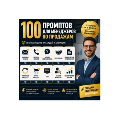 100 промптов ChatGPT для менеджеров по продажам — AI Sales Pro 2026