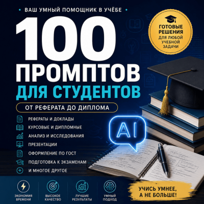 100 промптов ChatGPT для студентов — AI Student Pro 2026: набор для учебы, работы и подготовки