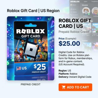Подарочная карта Roblox для США (US) — цифровой код