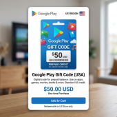 Google Play Gift Code (США) — официальный цифровой код