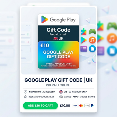 Google Play Gift Code (Великобритания) — официальный цифровой код