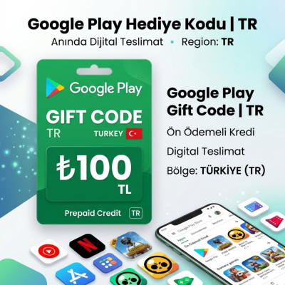 Google Play Gift Code (Турция) — официальный цифровой код