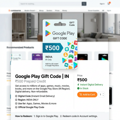 Google Play Gift Code (Индия) — официальный цифровой код