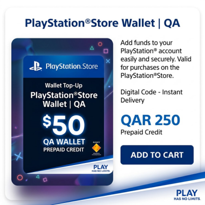 Пополнение PlayStation Store Wallet для региона Катар (QA) | Автовыдача