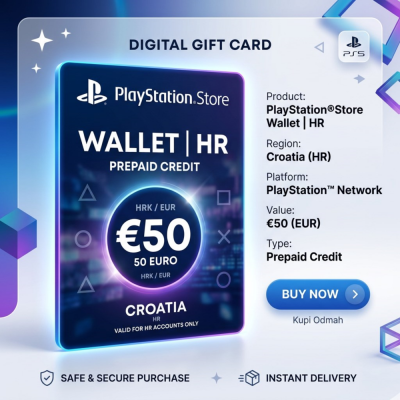 Пополнение PlayStation Store Wallet | HR (Хорватия) | АВТОВЫДАЧА