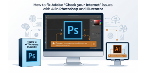 Как устранить проблему Adobe «Проверьте подключение к Интернету» при работе с ИИ Photoshop, Illustrator