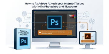 Как устранить проблему Adobe «Проверьте подключение к Интернету» при работе с ИИ Photoshop, Illustrator