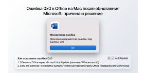 Ошибка 0x0 в Office на Mac после обновления Microsoft: причина и решение