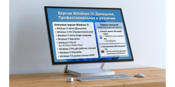 Версии Windows 11: Домашняя, Профессиональная и различия